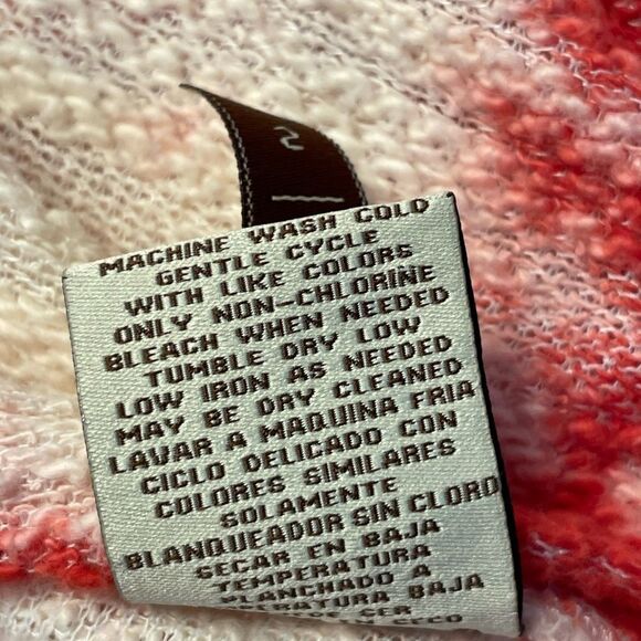 XCVI Anthropologie tie dye tunic high/low red white Small - Picture 6 of 6